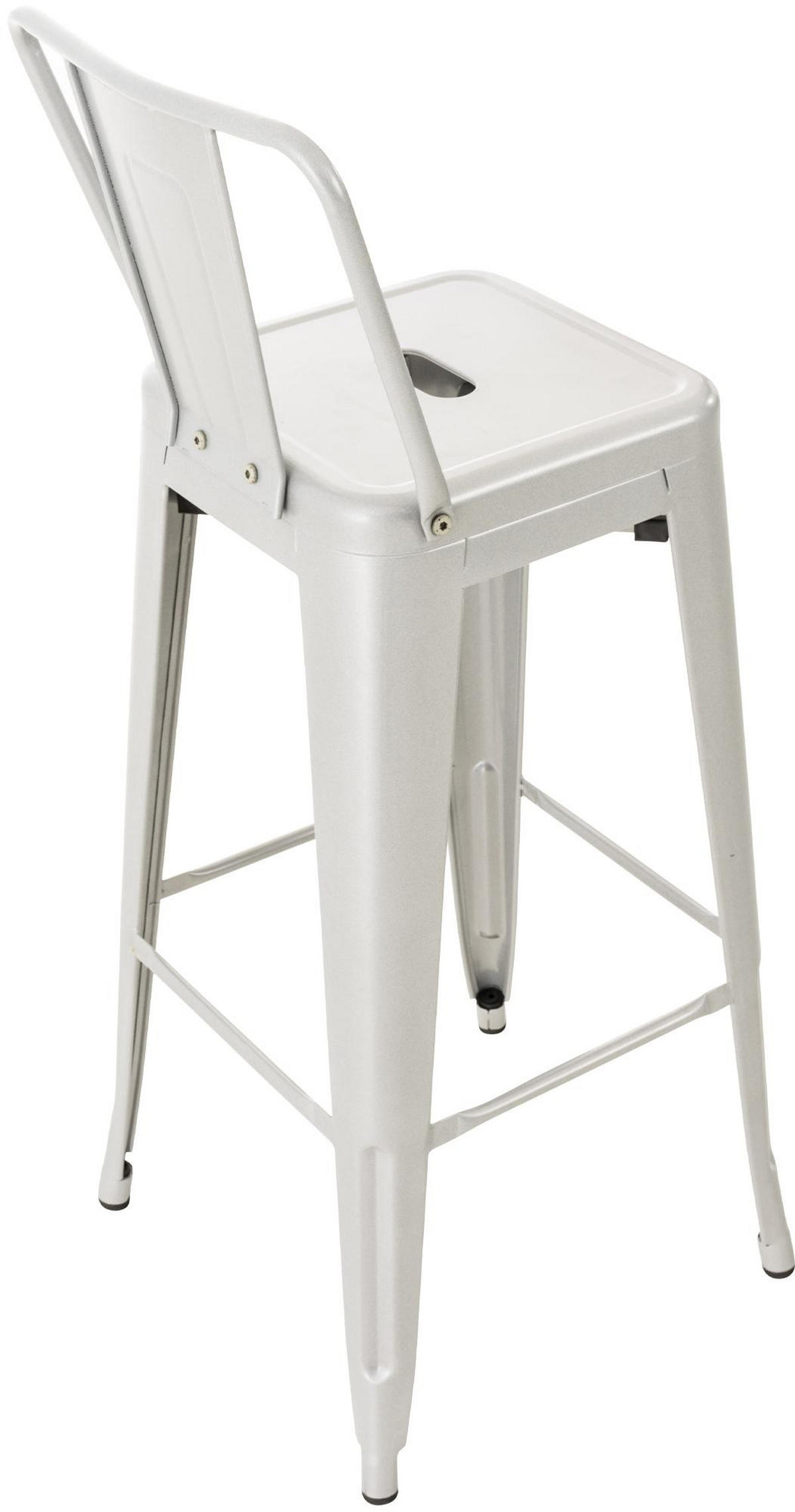 BARHOCKER 2er Set Lekel Metall Silber - Silberfarben, Metall (44/96/43cm) - DELUKE