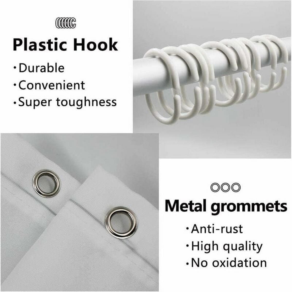 DUSCHVORHANG schimmelresistent Stoff Polyester originell maschinenwaschbar mit Haken für Badezimmer - Multicolor, Textil (120/180cm) - MCBOSON