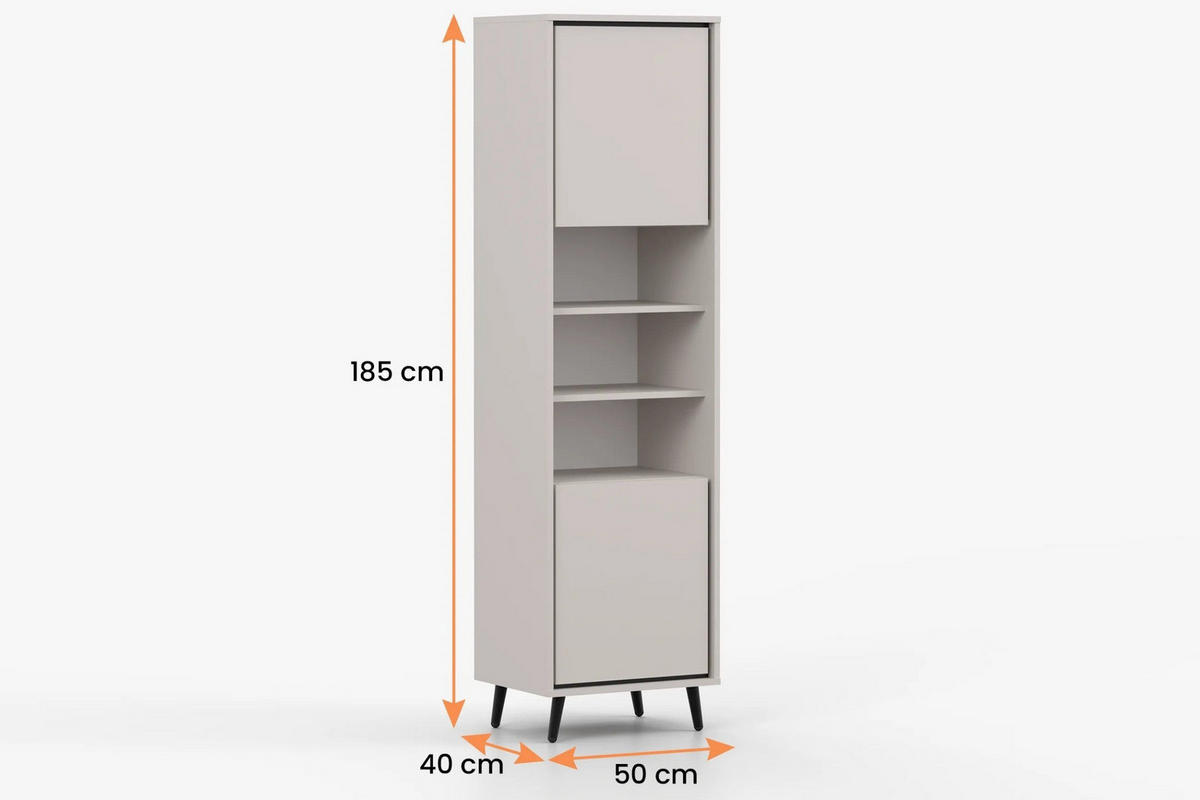 VITRINE FRESSO 50/185/40 cm in Kaschmir - Kaschmir, Holzwerkstoff (50/185/40cm) - Deine Möbel 24