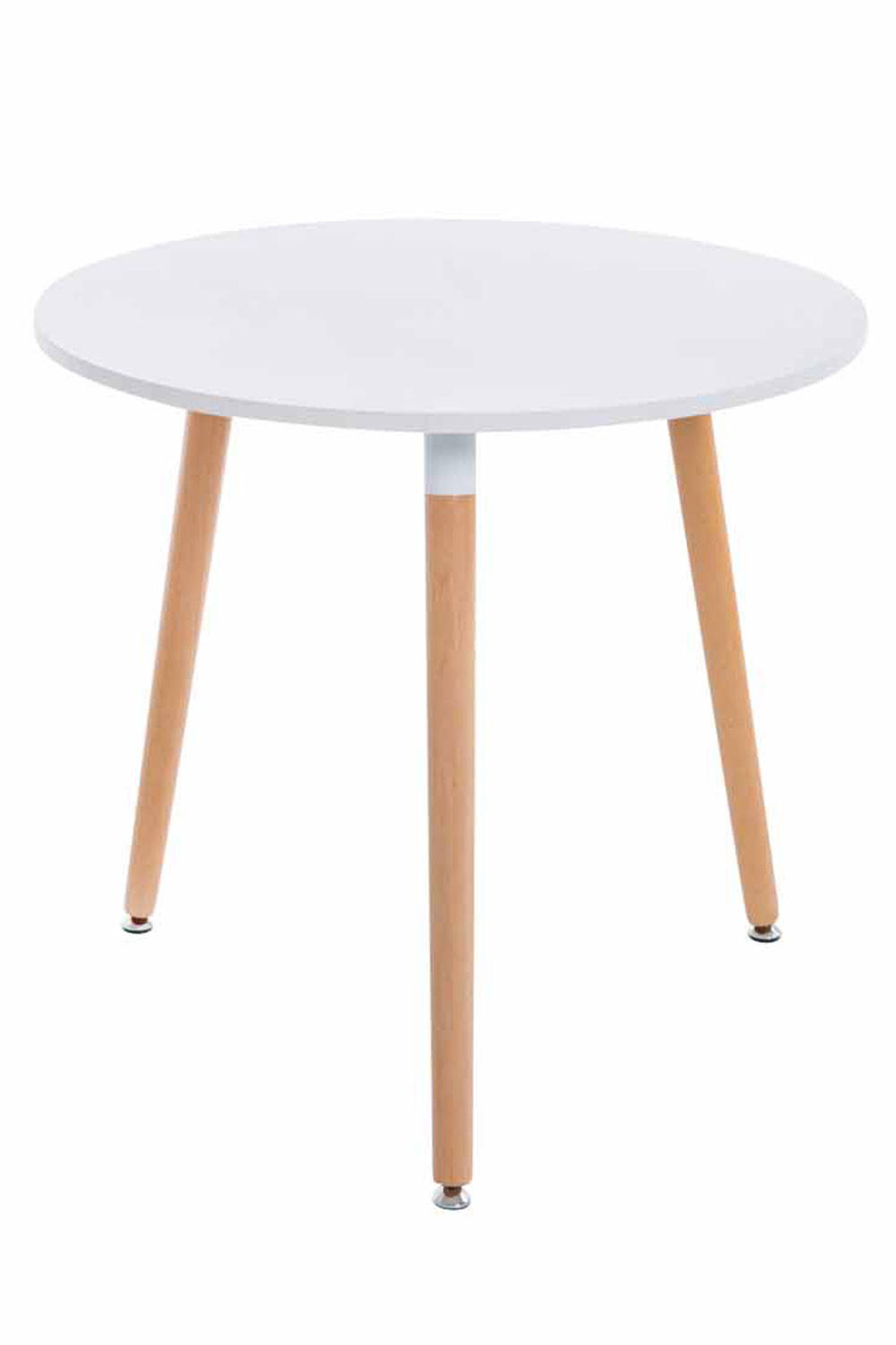 ESSTISCH Amira rund 80x80x75cm Holz Weiß Küchentisch - Weiß, Holz (80/80/75cm) - DELUKE