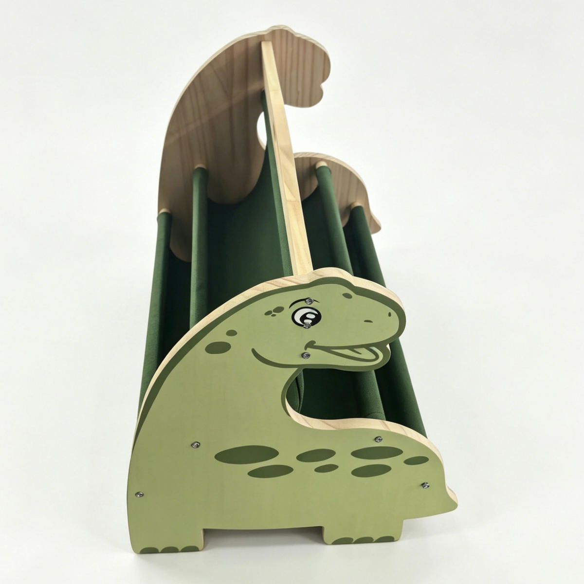 KINDERBÜCHERREGAL Weiß Natur 4 Stofffächer Dino - Multicolor, Holz/Textil (44/34/31cm) - Relaxdays