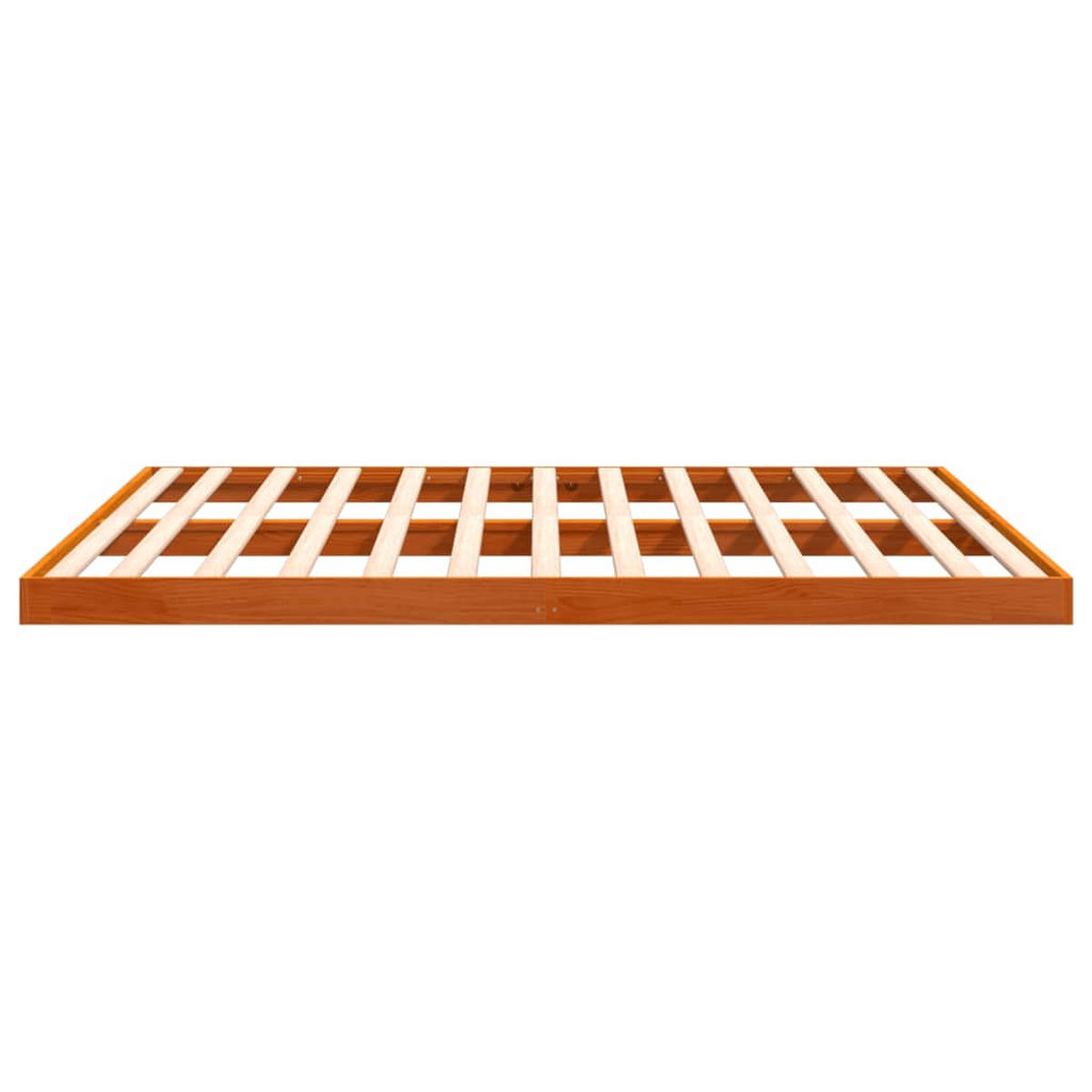 MASSIVHOLZBETT Wachsbraun 180/200 Cm Kiefer - Braun, Holz (180/200cm) - vidaXL