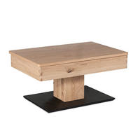COUCHTISCH Celesta 90x60x43 höhenverstellbar;diagonal verschiebbar Wildeiche Bianco - Wildeiche, Holz (90/60/43cm) - 58aufmkessel