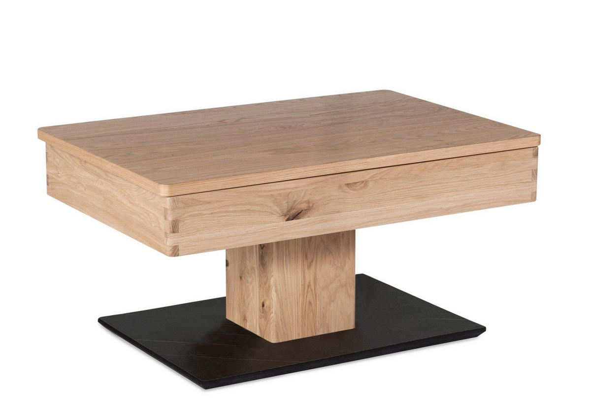 COUCHTISCH Celesta 90x60x43 höhenverstellbar;diagonal verschiebbar Wildeiche Bianco - Wildeiche, Holz (90/60/43cm) - 58aufmkessel