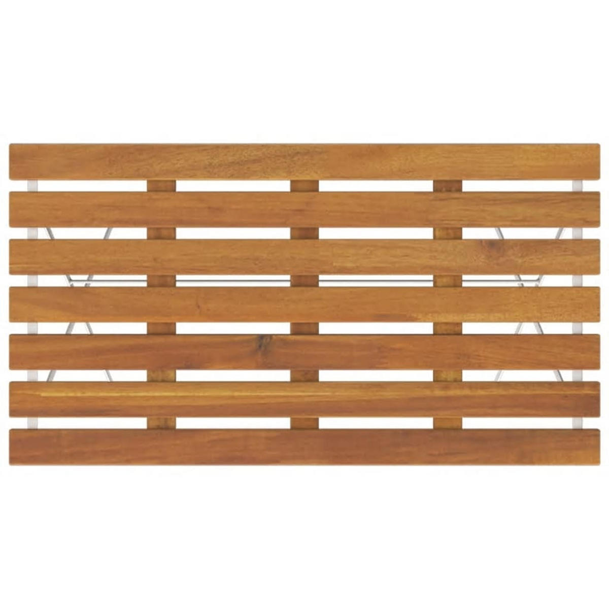 BISTRO-SET 5-teilig Klappbar Massivholz Akazie Und Stahl - Braun, Holz - vidaXL