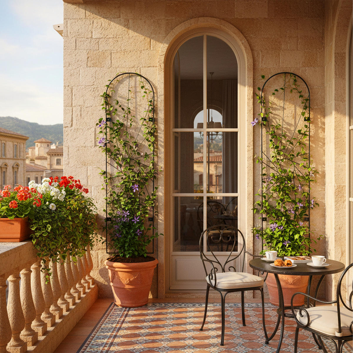 2XRANKGITTER - Schwarz, Metall (38/140/1cm) - Relaxdays