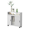 SEITENSCHRANK Lumijoki - Weiß, Holzwerkstoff (70/71/20cm) - [en.casa]