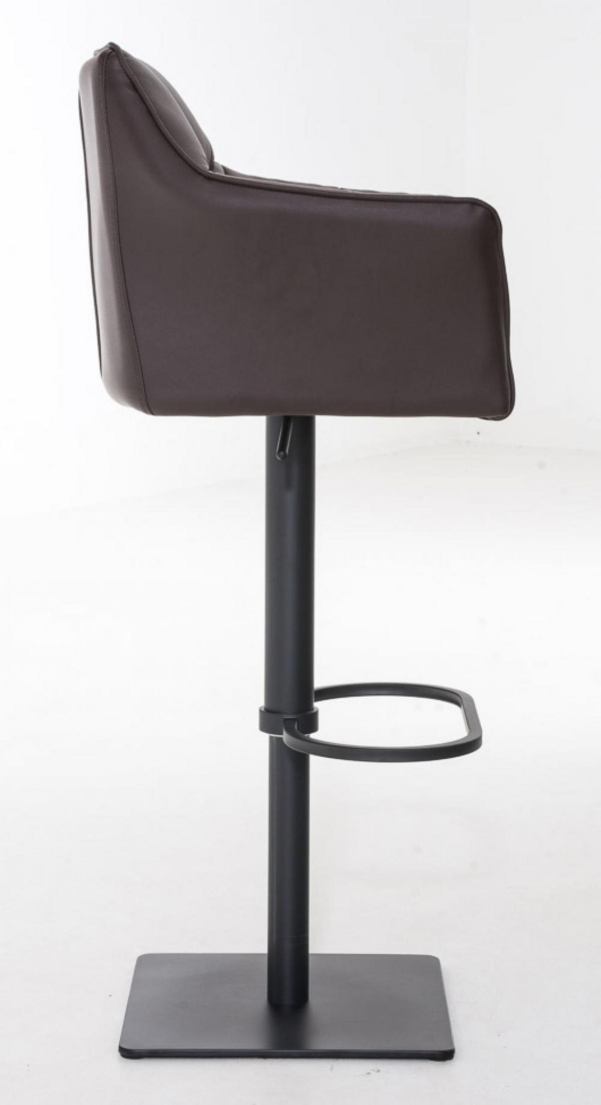 BARHOCKER 2er Set Lederlook Braun - Schwarz/Braun, Textil/Metall (64/88/45cm) - CLP