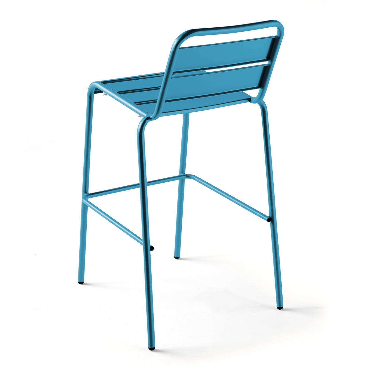 BARHOCKER, Pazifikblau - Dunkelblau, Metall (48/100/49cm) - Oviala