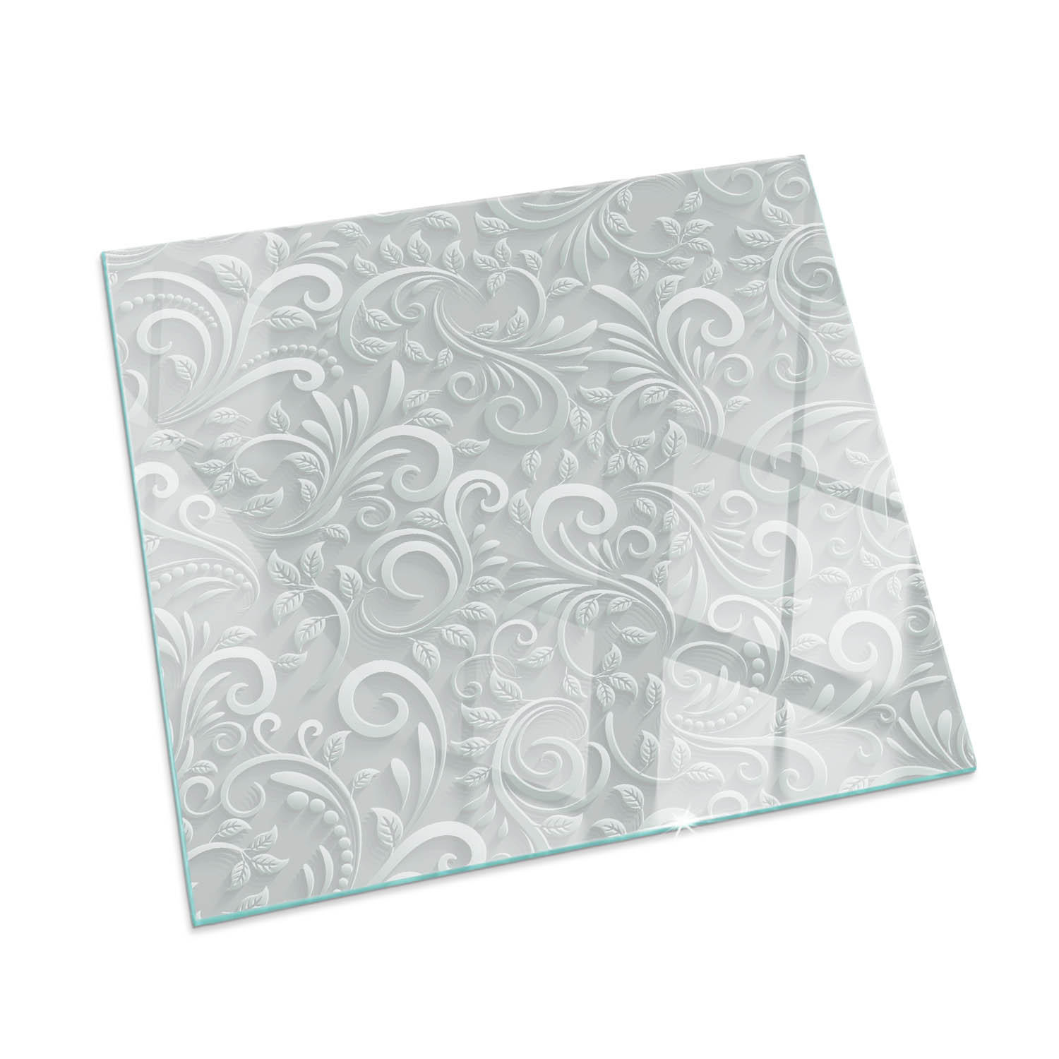 GLASPLATTE für Kamin 60x60 cm Grau - Grau, Glas (60/60/0.4cm) - ArtPrintCave