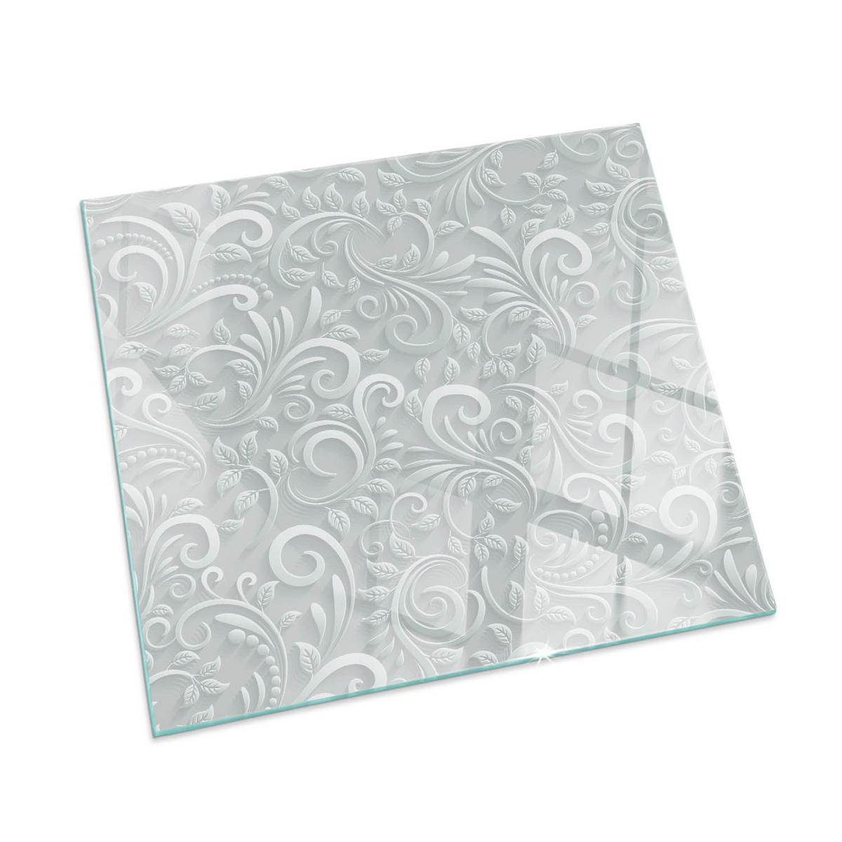 GLASPLATTE für Kamin 60x60 cm Grau - Grau, Glas (60/60/0.4cm) - ArtPrintCave