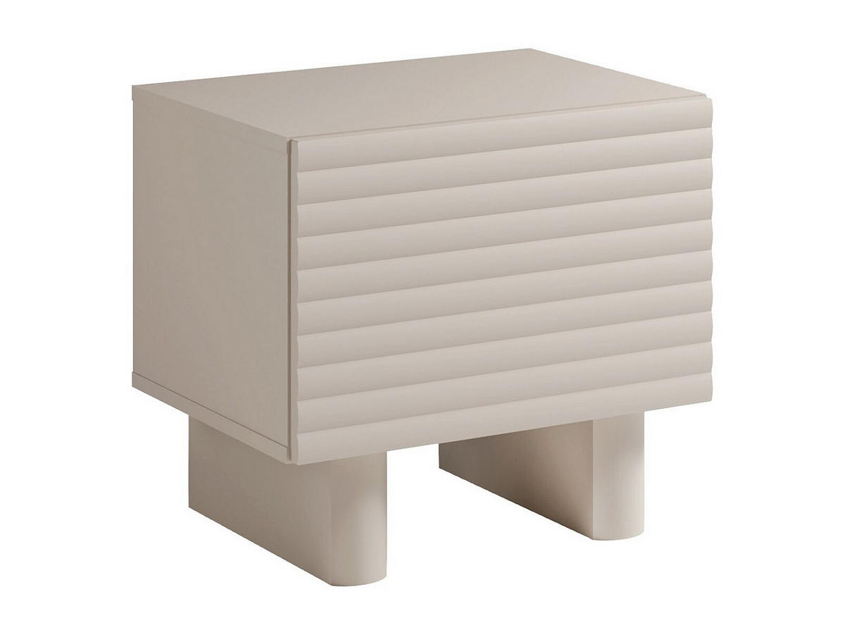 NACHTTISCH mit 1 Tür - MDF - Beige - LUDIMA - Beige, Holz (50/46.1/36.8cm) - Vente-Unique