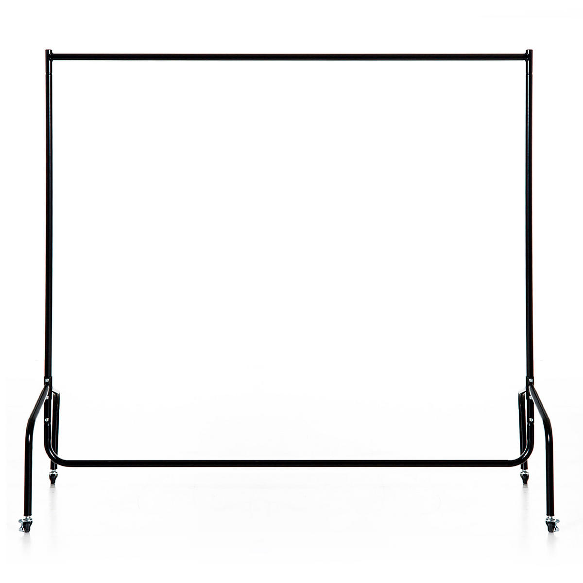 KLEIDERSTÄNDER mit Rollen 150/60/170 cm schwarzer - Weiß, Metall (150/170/60cm)
