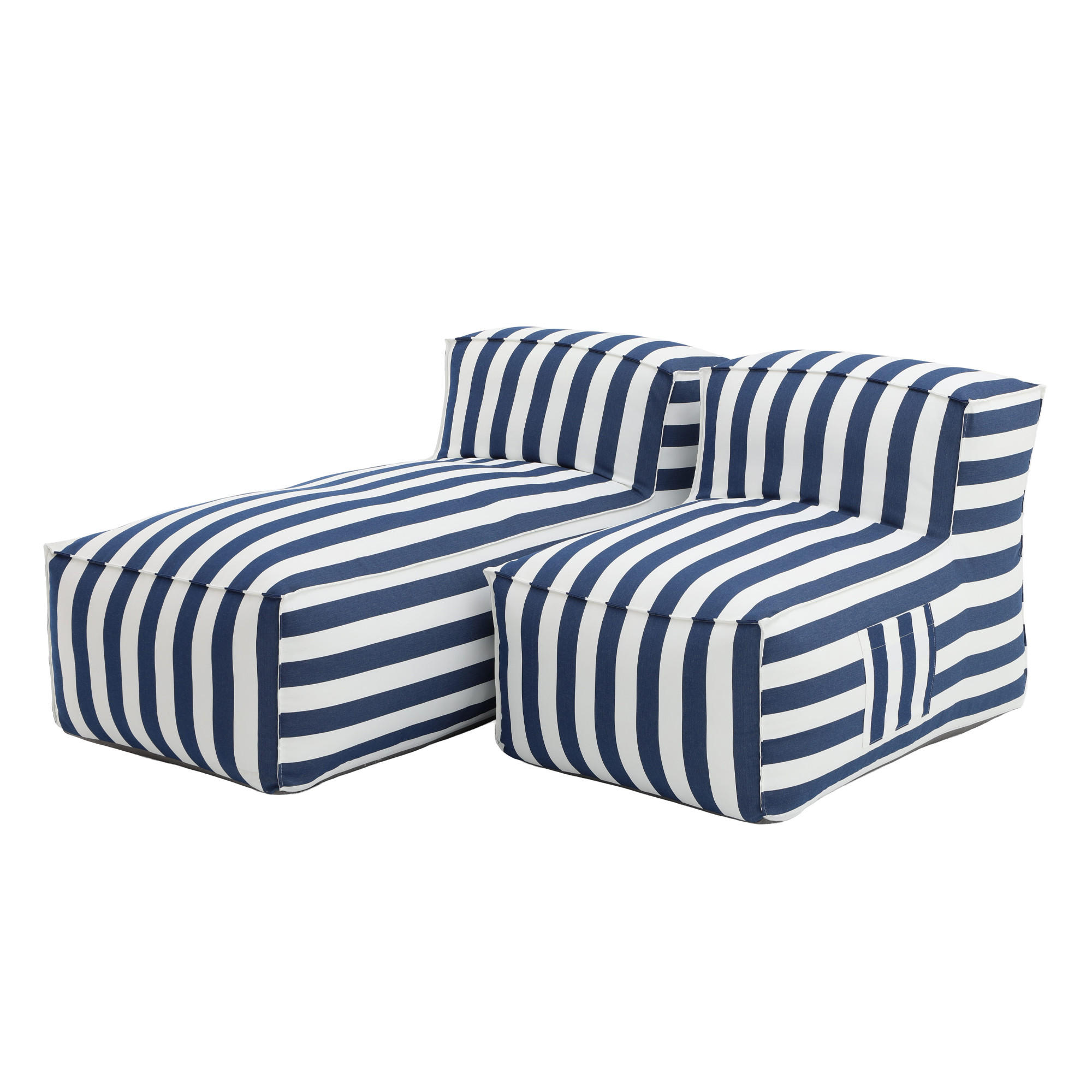 GARTENLOUNGE-SET SOFT SET 1 Blau - Blau, Textil - Muffo