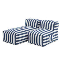 GARTENLOUNGE-SET SOFT SET 1 Blau - Blau, Textil - Muffo