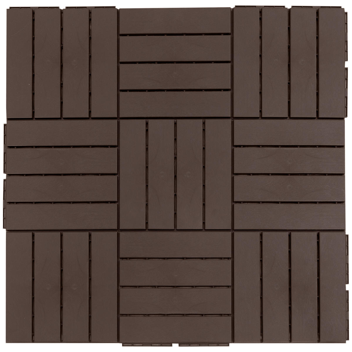 TERRASSENFLIESEN DE-10144 Klicksystem mit Drainage Braun - Braun, Kunststoff (30/30/2cm) - ComfortXL