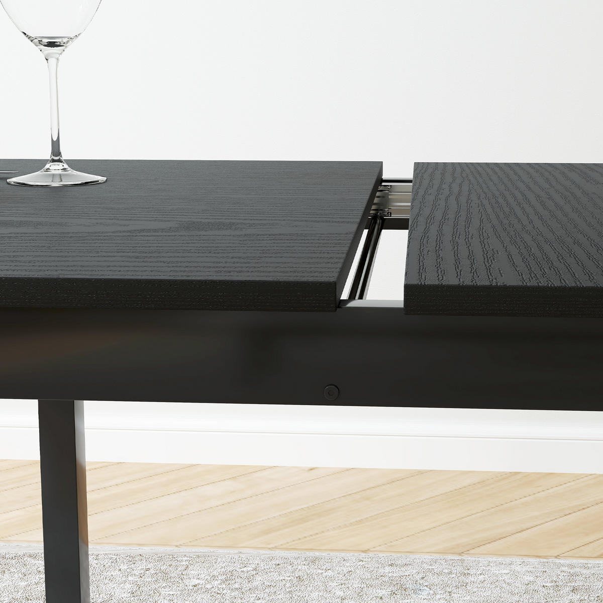 ESSTISCH DE-16498 Schwarz - Schwarz, Holzwerkstoff (160/70/75cm) - ComfortXL