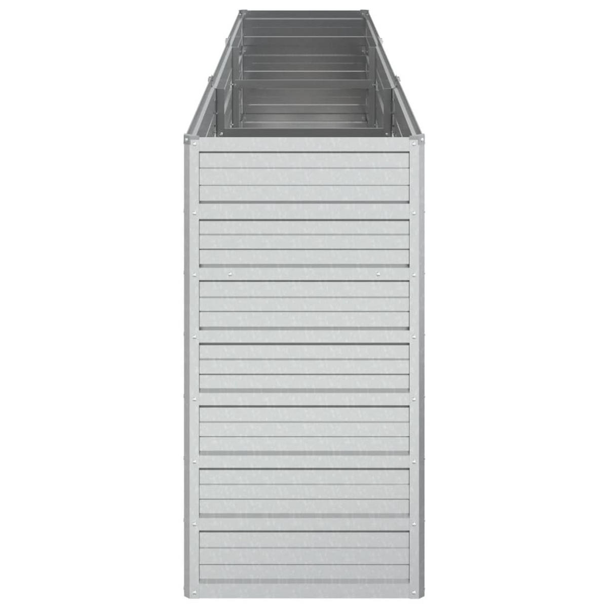 HOCHBEET für Garten OSKAR Silber 240x40x77 cm Metall - Silberfarben, Metall (240/77/40cm) - DELUKE