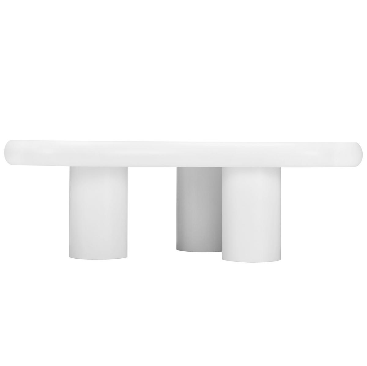 COUCHTISCH 97/67/32 cm Weiß aus MDF in Wolkenform - Weiß, Holzwerkstoff (97/67/32cm) - OKMYHOME