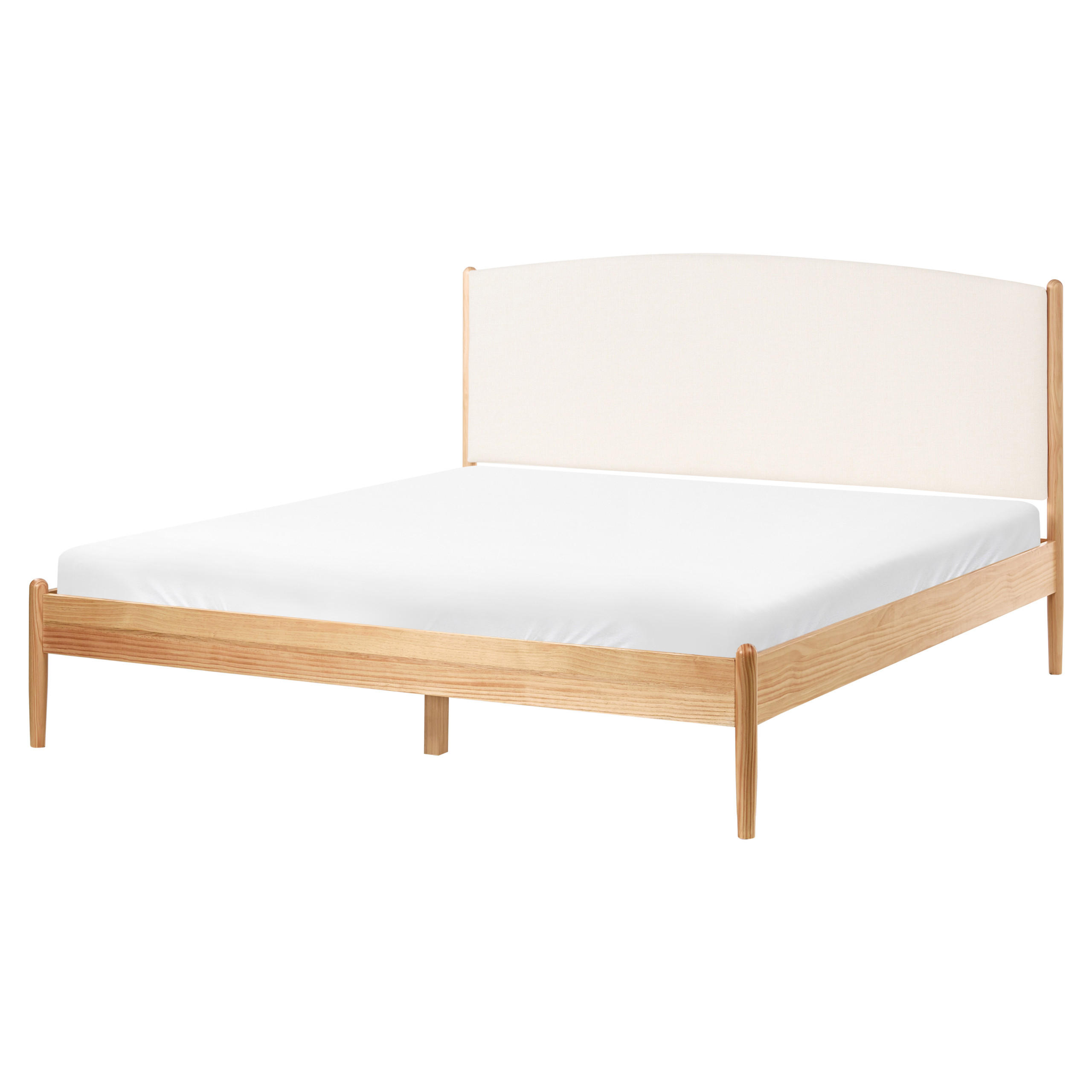 BETT mit Lattenrost 160/200 cm Hellbraun Clairac - Hellbraun, Holz (160/200cm) - Beliani