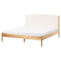 BETT mit Lattenrost 160/200 cm Hellbraun Clairac - Hellbraun, Holz (160/200cm) - Beliani