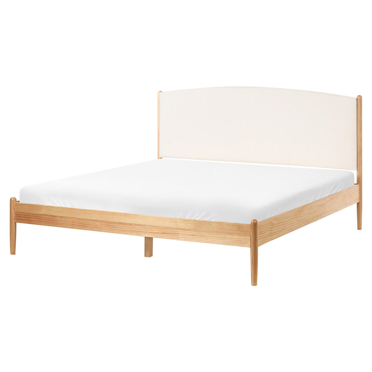 BETT mit Lattenrost 160/200 cm Hellbraun Clairac - Hellbraun, Holz (160/200cm) - Beliani