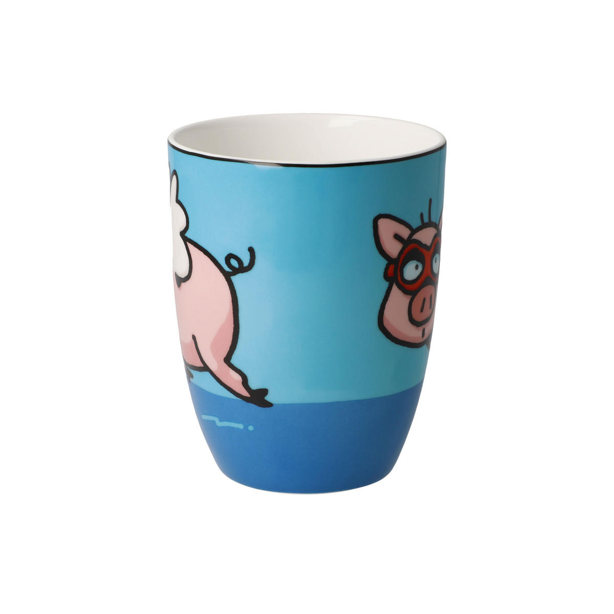 KÜNSTLERTASSE Ed Eck - When Pigs Fly, Fine Bone China, Bunt, 400 ml - Multicolor, Keramik (0.4L) - Goebel