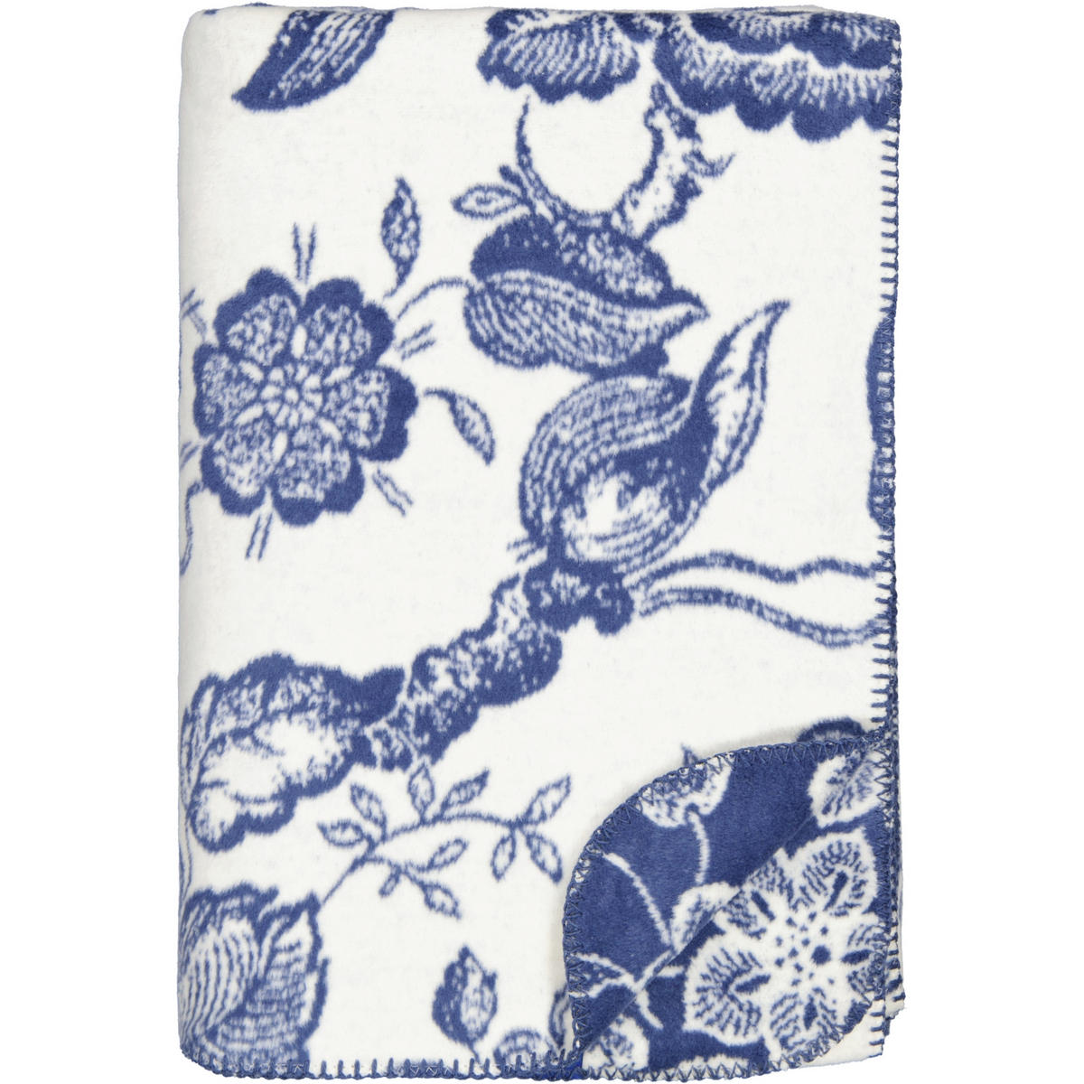 WOHNDECKEN PARADISO NAVY PEONY - Blau, Textil (150/200cm) - Zöllner