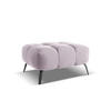 POUF Samt Stoff Violett - Lila/Flieder, Textil/Metall (78/41/60cm) - Makamii