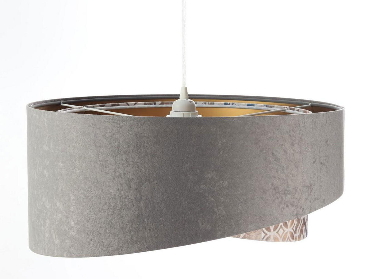 HÄNGELEUCHTE Grau 50/23 cm - Goldfarben, Kunststoff (50/1/23cm) - ONZENO