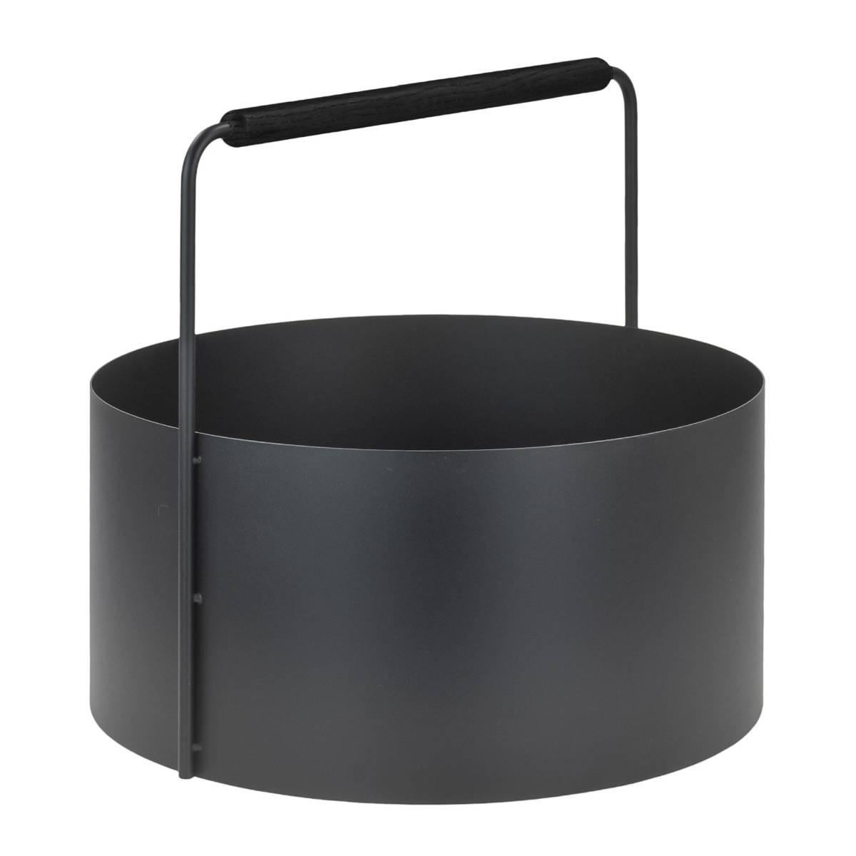 KAMINHOLZKORB Ashi "L" schwarz 45/42cm - Schwarz, Metall (45/42/45cm) - Blomus