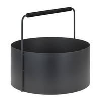 KAMINHOLZKORB Ashi "L" schwarz 45/42cm - Schwarz, Metall (45/42/45cm) - Blomus