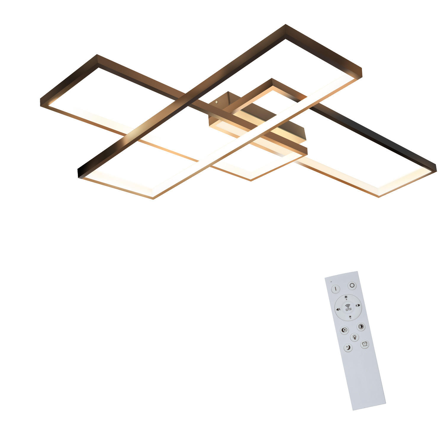 LED-DECKENLEUCHTE Zeno 65/47/7.5 cm - Schwarz, Metall (65/47/7.5cm) - Nettlife