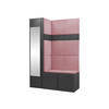 GARDEROBEN-SET Orion X - Graphitfarben/Rosa, Holzwerkstoff/Kunststoff (124/186/46cm) - MIRJAN24