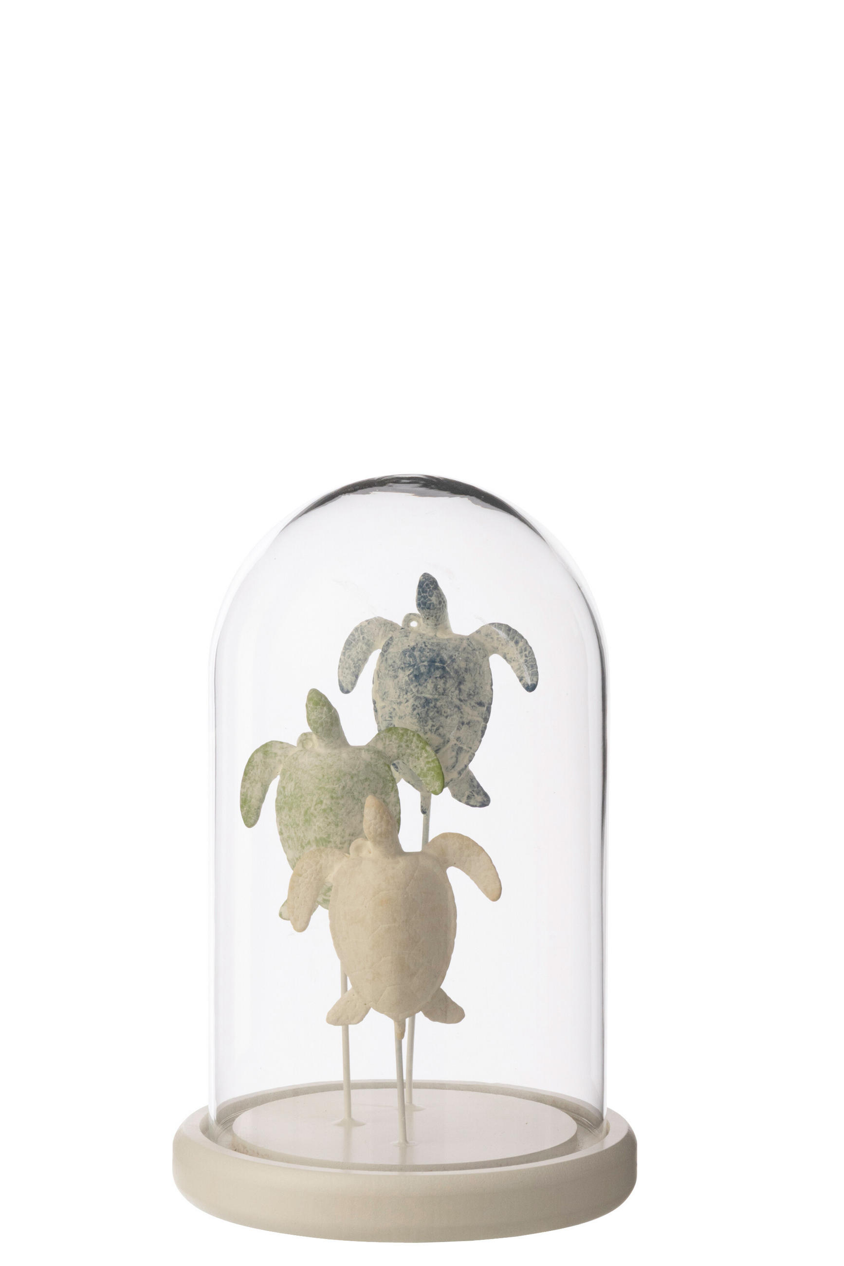 DEKO GLOCKE TURTLE - Blau, Glas (14/22/14cm) - J-Line