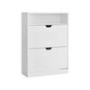 SCHUHSCHRANK DJIBOUTI - Weiß, Holzwerkstoff (80/102/24cm) - Hansiro