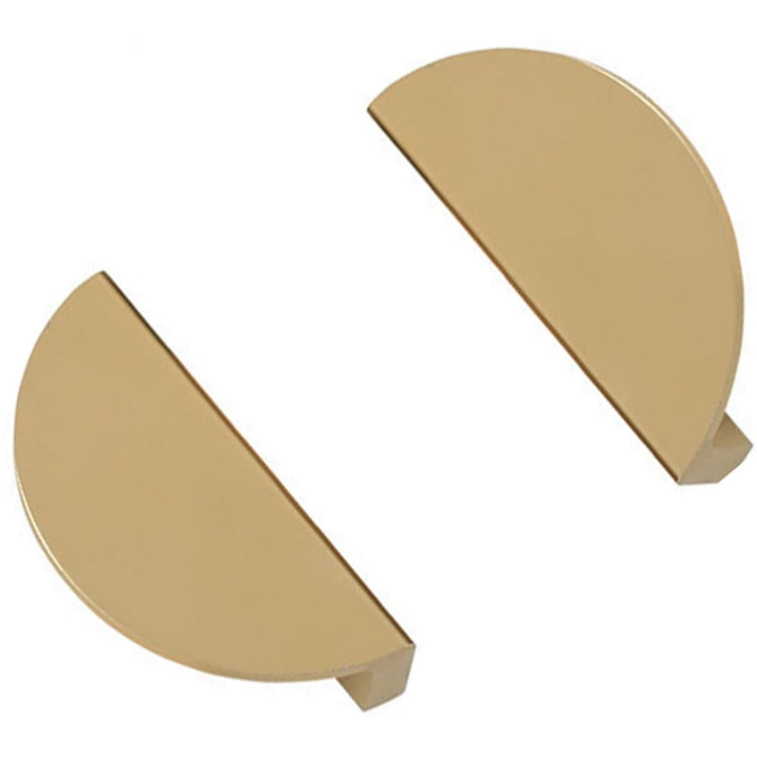 GRIFF 2er-Set Vergoldet klein Metall 78 x 20 mm Lochabstand 64 mm mit Schrauben - Goldfarben, Metall (2/2.3/7.8cm) - MCBOSON