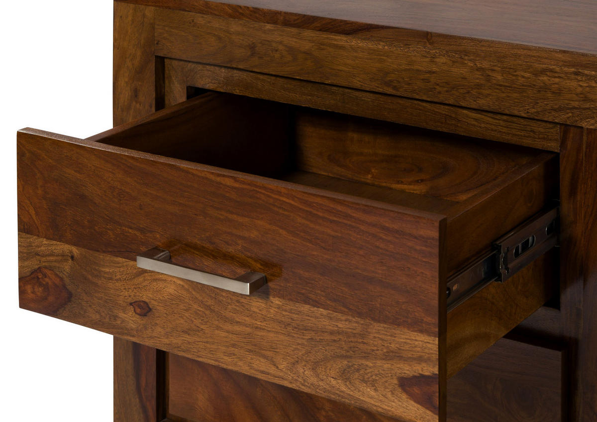 TV-BOARD Sheesham 220x50x56 braun lackiert METRO LIFE #140 - Braun, Holz (220/56/50cm) - Massivmoebel24