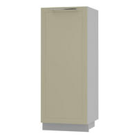 GESCHIRRSCHRANK Kvantum D5D/60/154 Vanille Matt / Grau Matt 60 / 59 / 154cm - Creme/Grau, Holz/Holzwerkstoff (60/154/59cm) - Feldmann-Wohnen