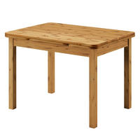 ESSTISCH mit ansteckplatten - Kiefer massiv - Kieferfarben, Holz (77/104/74cm) - home24