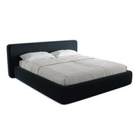 POLSTERBETT mit Bettkasten und Lattenrost 220x225 Blau - Blau/Schwarz, Kunststoff/Textil (180/200cm) - Makamii