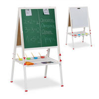 KINDERSTANDTAFEL - Weiß, Holz/Holzwerkstoff (65/160/69cm) - Relaxdays