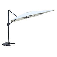 SONNENSCHIRM cesare ecru rechteckig 3 x 4 cm deportiert rotierbar um 360 - Beige, Metall (400/300cm) - Concept Usine