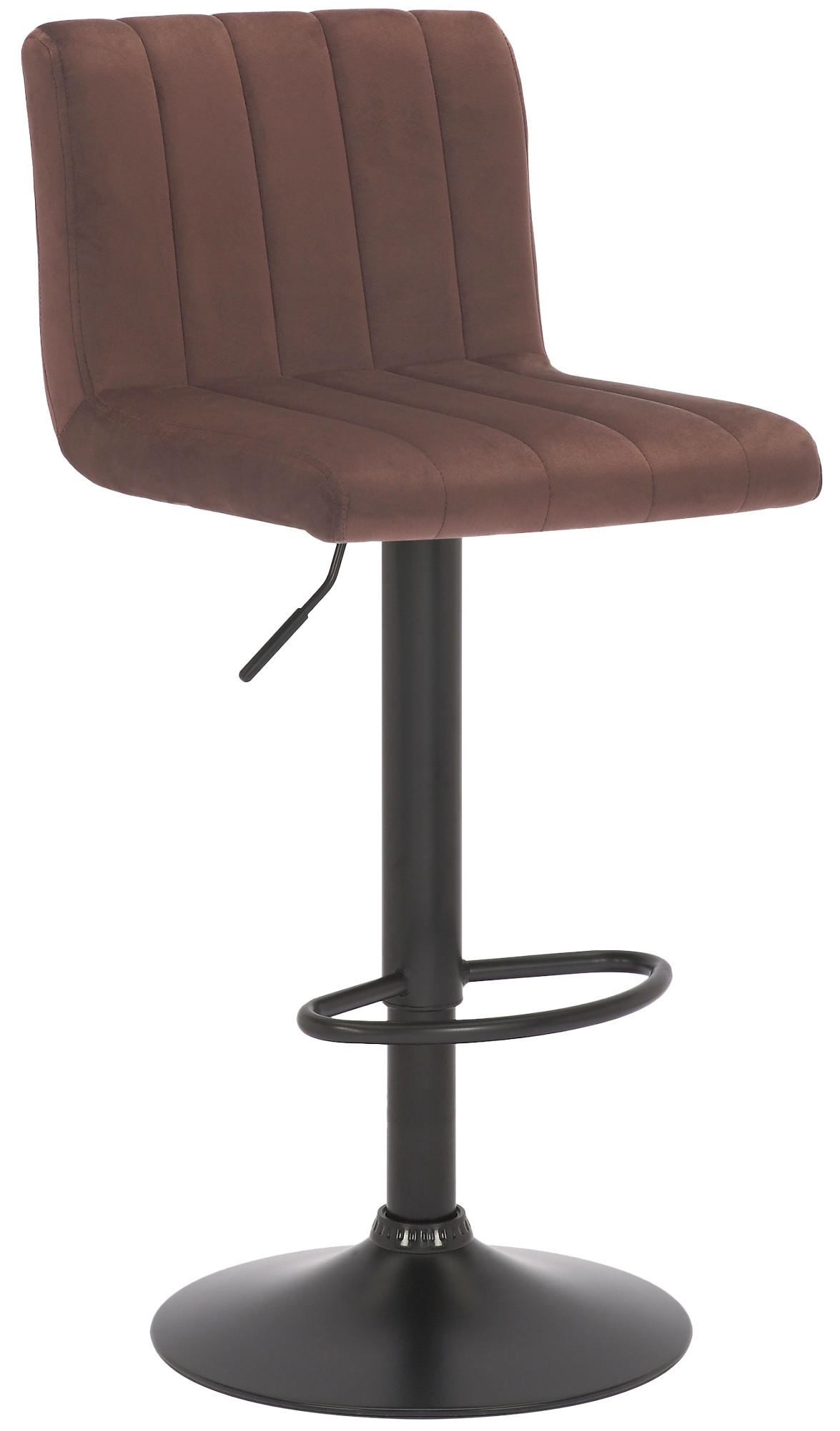 BARHOCKER Samt braun - Schwarz/Braun, Textil/Metall (41/87/49cm) - CLP
