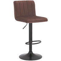 BARHOCKER Samt braun - Schwarz/Braun, Textil/Metall (41/87/49cm) - CLP
