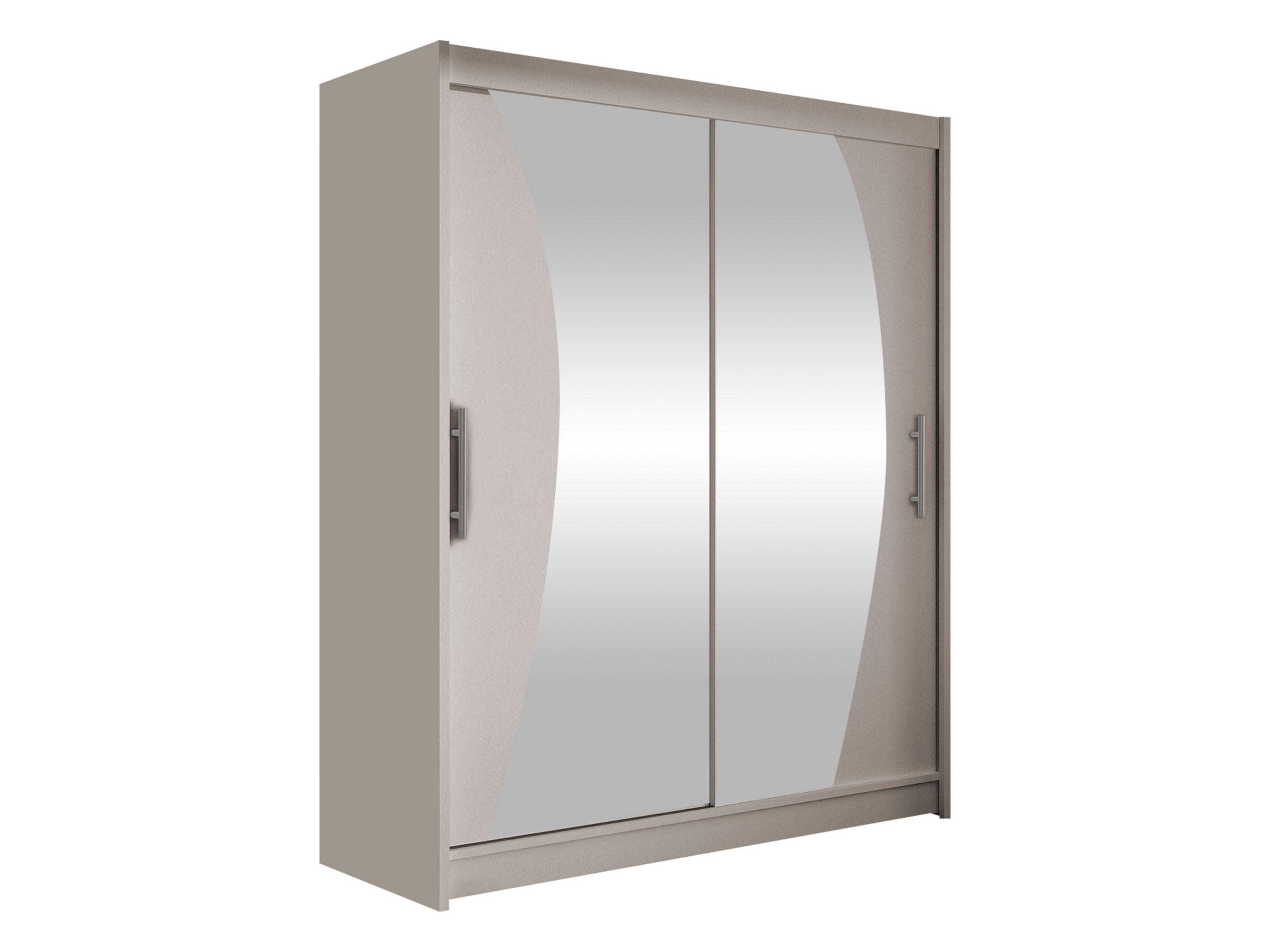 SCHWEBETÜRENSCHRANK Westa X - Kaschmir/Silberfarben, Holzwerkstoff/Metall (150/200/58cm) - MIRJAN24