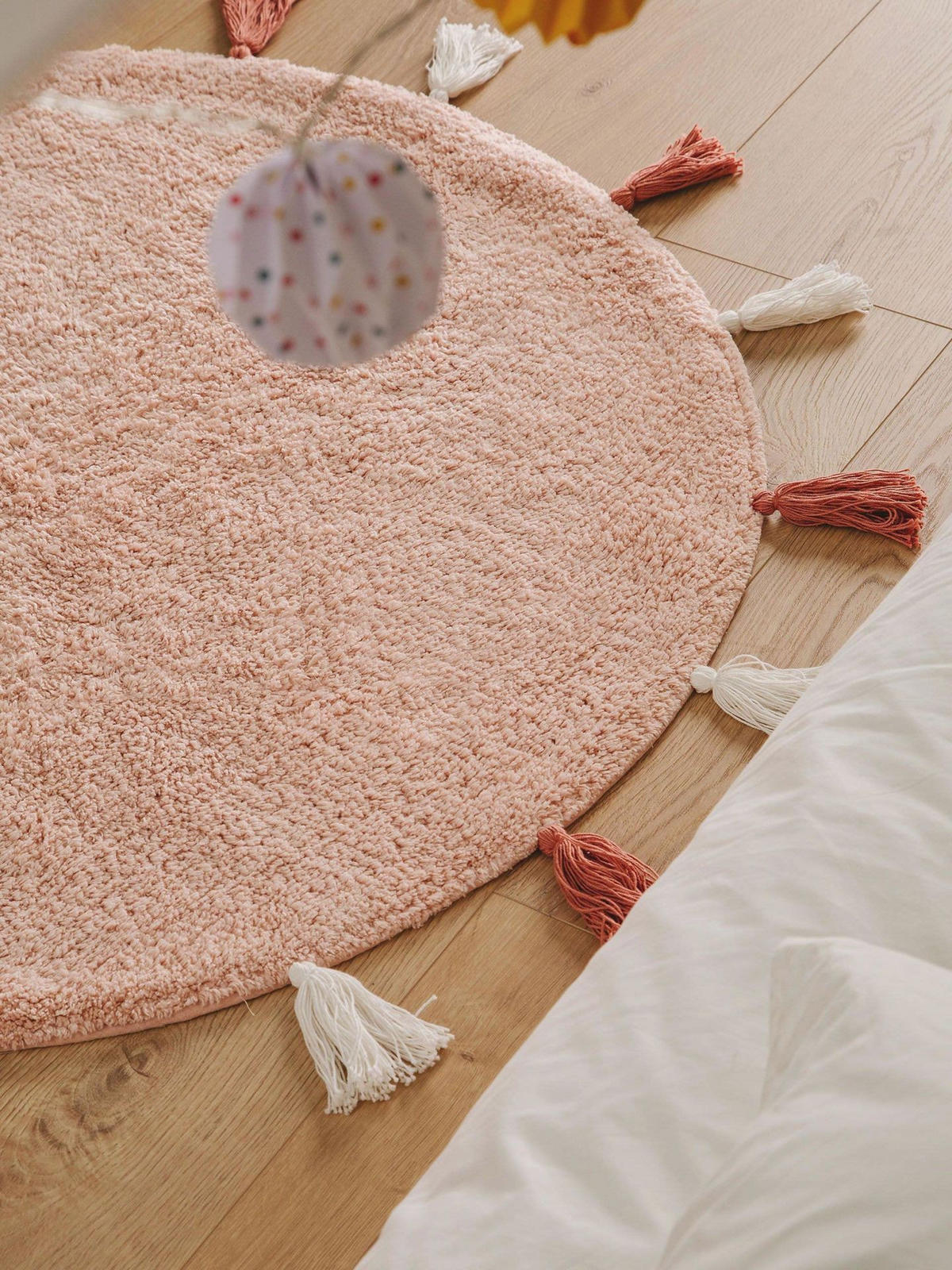 KINDERTEPPICH waschbar Malu Rosa ø 100 cm rund - Rosa, Naturmaterialien/Textil (100/1cm) - KUNSTLOFT