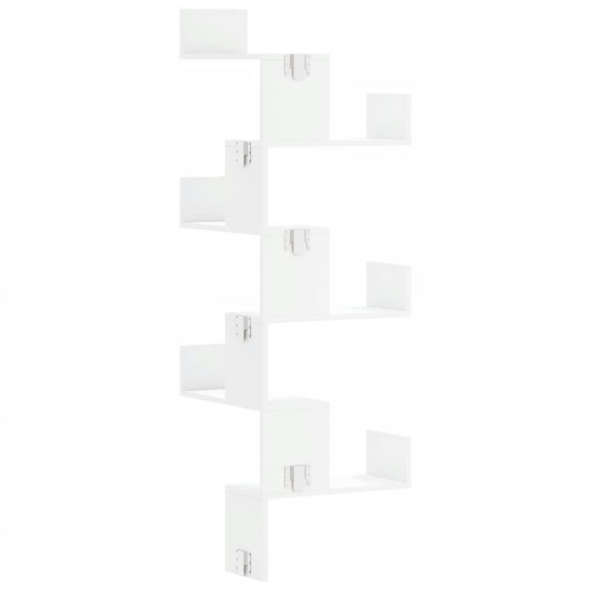 WAND-ECKREGAL Weiss 45/45/147 Cm Holzwerkstoff - Weiß, Holzwerkstoff (45/147/45cm) - vidaXL
