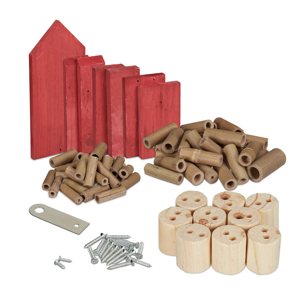 INSEKTENHOTEL - Multicolor, Holz (16/26/6cm) - Relaxdays