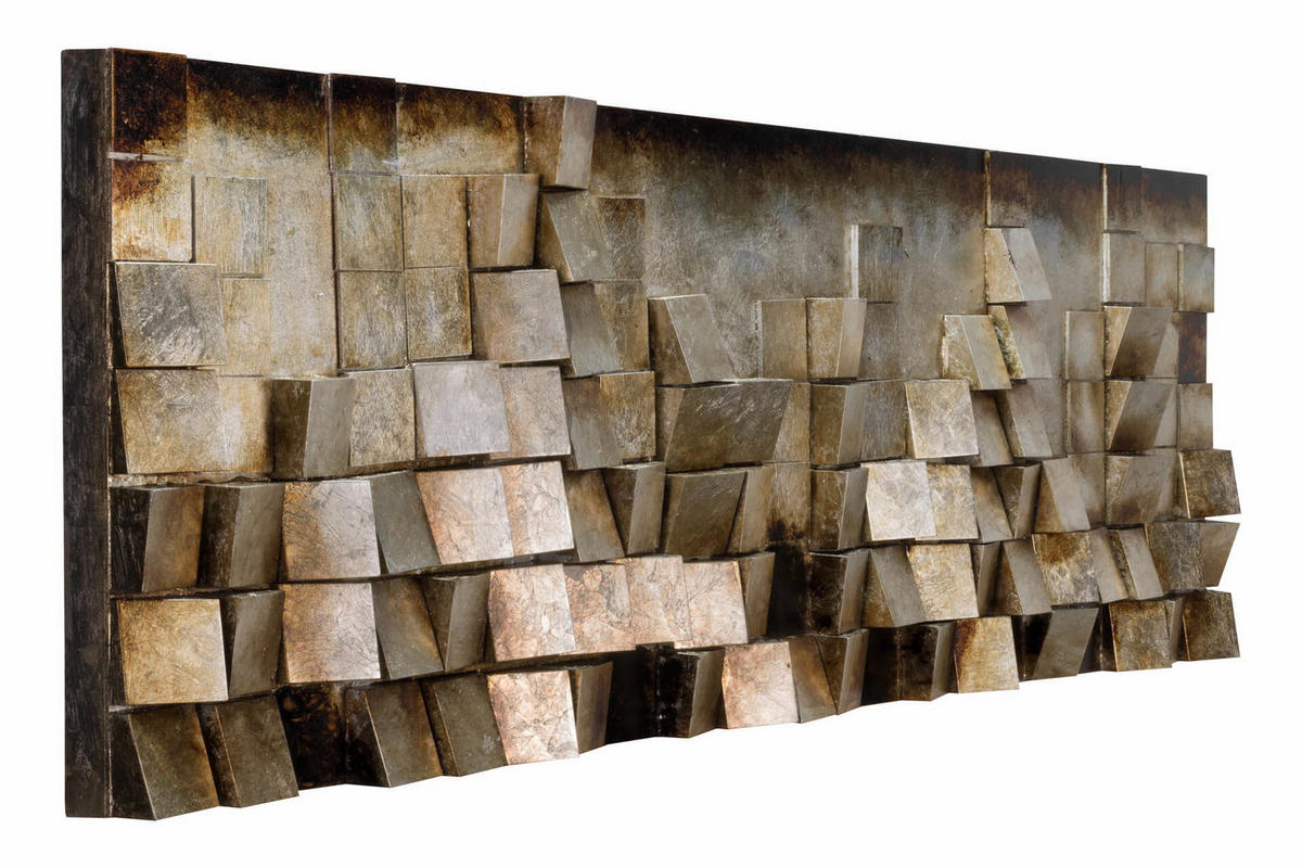 WANDBILD Gold 144/44 cm - Goldfarben, Holz/Kunststoff (144/44cm) - KUNSTLOFT